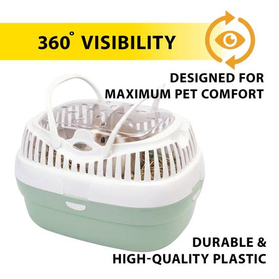 Ferplast - Ferplast Transport pour lapins, cochons d'inde et rats ALADINO LARGE Cage de transport pour animaux domestiques, rongeurs, lapins, plastique - Image 6