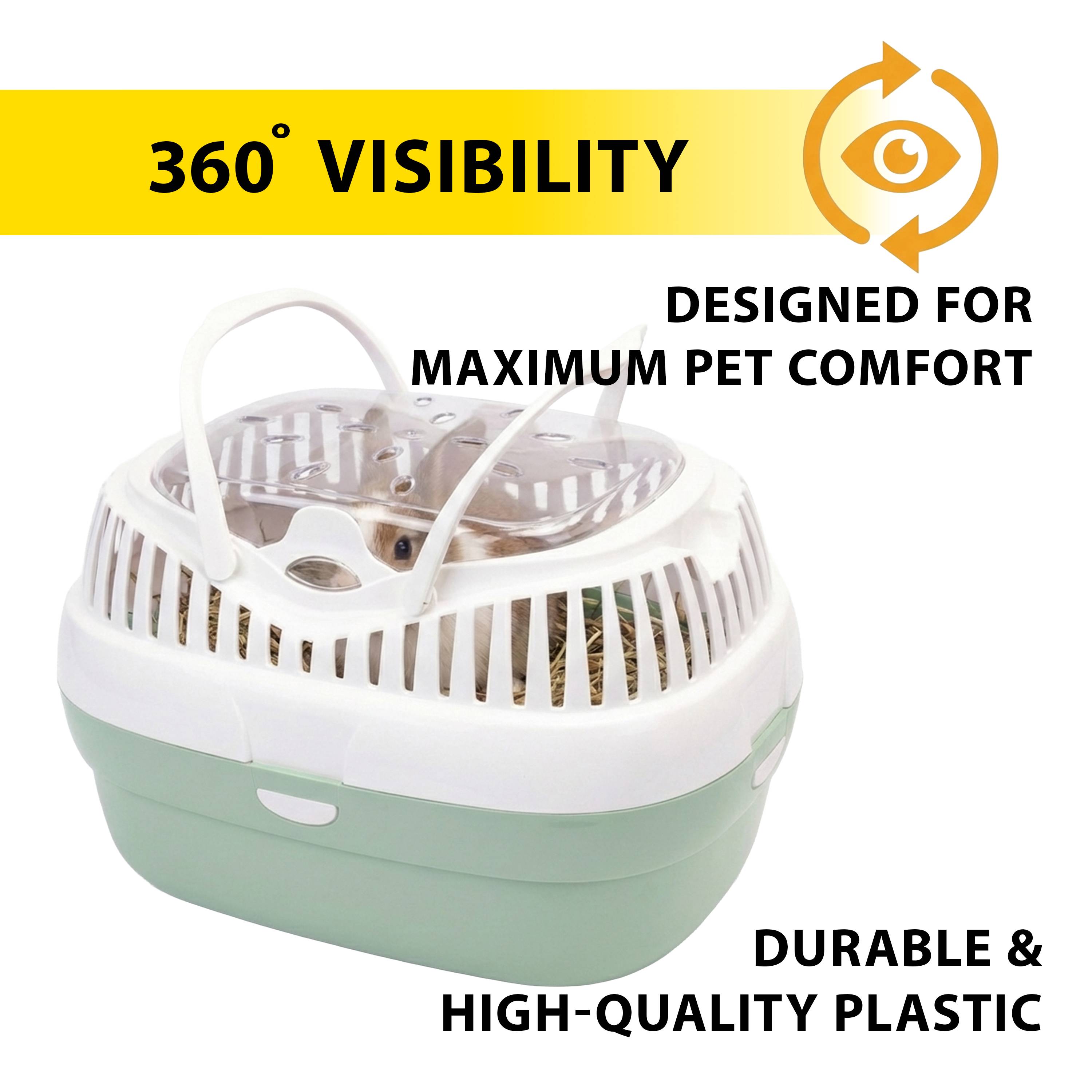 Ferplast - Ferplast Transport pour lapins, cochons d'inde et rats ALADINO LARGE Cage de transport pour animaux domestiques, rongeurs, lapins, plastique - Image 6