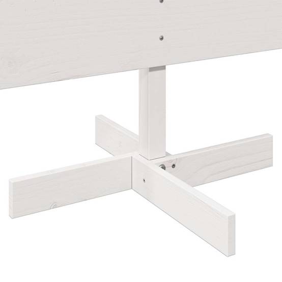 Sapin de Noël en Bois Pin Massif Décoration Intérieure 150 cm Blanc – ComfortXL Outdoor Living - Image 6