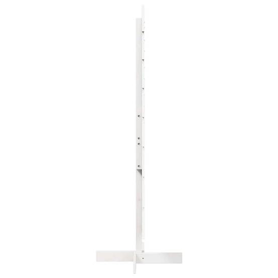 Sapin de Noël en Bois Pin Massif Décoration Intérieure 150 cm Blanc – ComfortXL Outdoor Living - Image 4