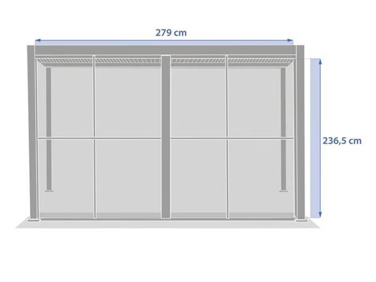Hesperide - Portes pour pergola Evora grand modèle 3m argile - Hespéride - Image 2