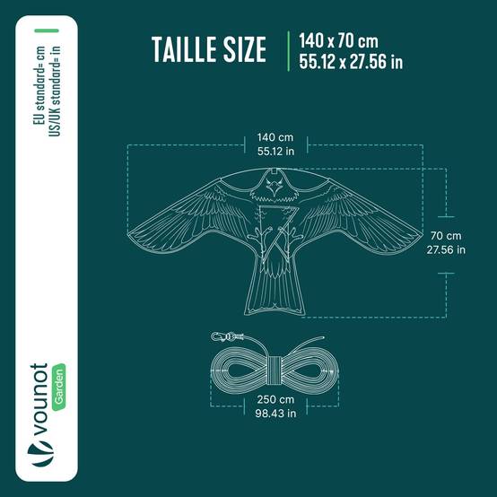 Cerf volant anti oiseaux effaroucheur sans mat Faucon modele B - Image 3