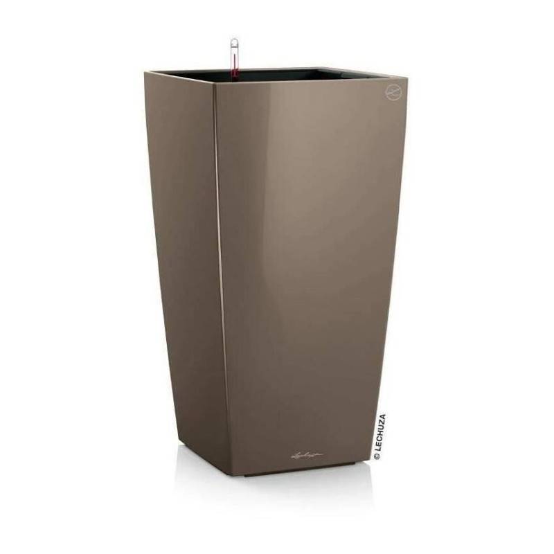 Lechuza - Pot De Fleur Lechuza Cubico Premium 40 - Kit Complet, Taupe Brillant - Image 1