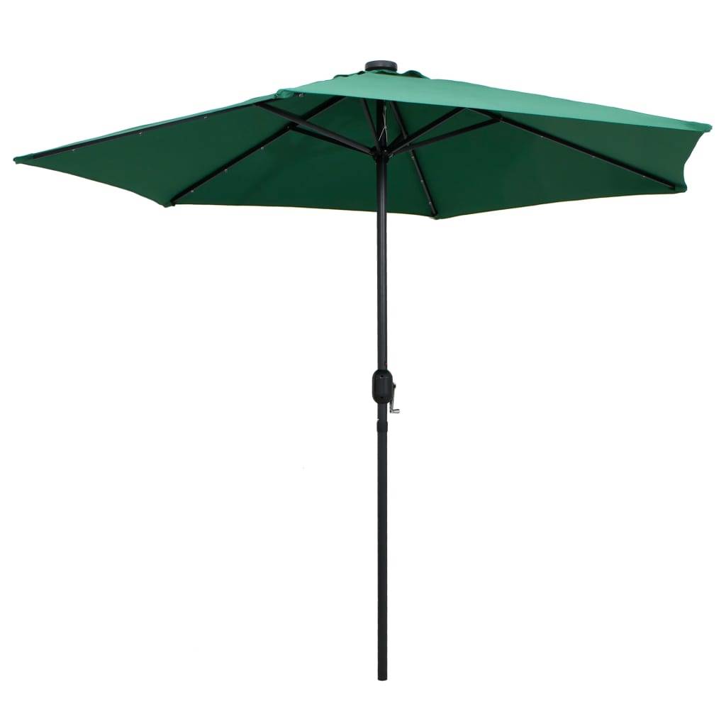 Vidaxl - Parasol de jardin avec lumières LED et mât en aluminium vert vidaXL 47352 - Image 10