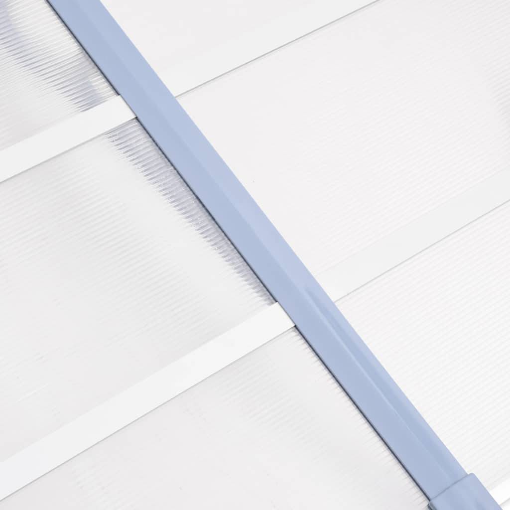 Vidaxl - Auvent de porte Gris et transparent 358,5x90 cm Polycarbonate vidaXL 153695 - Image 4