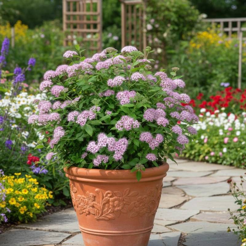 Spirée du Japon Little Princesse, Spiraea à fleurs Rose - feuillage Caduc - Pot de 3L - 20/40 cm- hauteur à maturité De 0,50 m à 1,00 m - Image 8