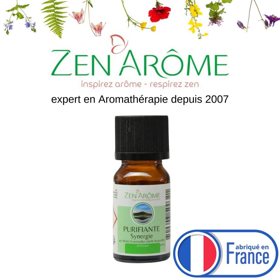 Synergie d'Huiles Essentielles Purifiante – Mélange d'huiles essentielles 100% pures et naturelles –Diffusion– 10ml - Zen'Arôme - Image 1
