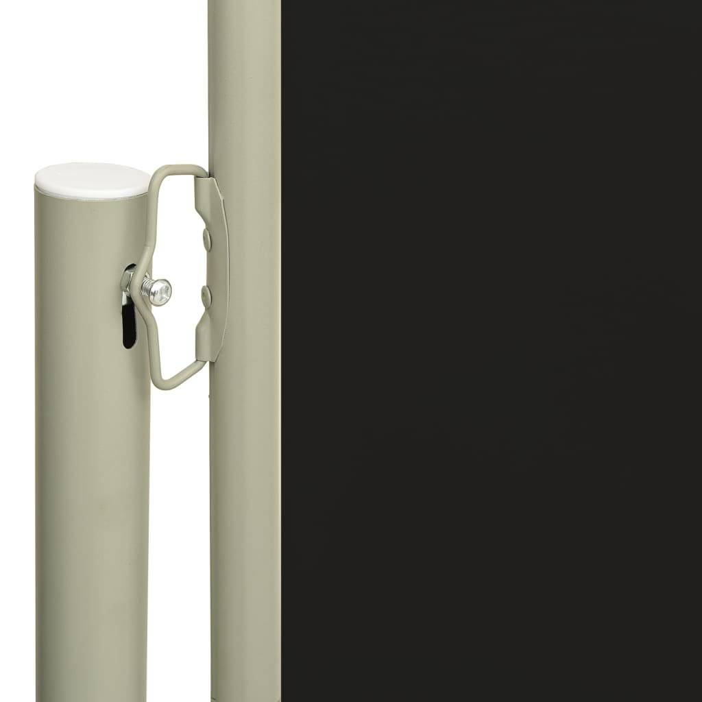 Helloshop26 - Auvent paravent store brise-vue latéral rétractable de patio jardin terrasse balcon protection visuelle écran 170 x 300 cm noir - Image 2