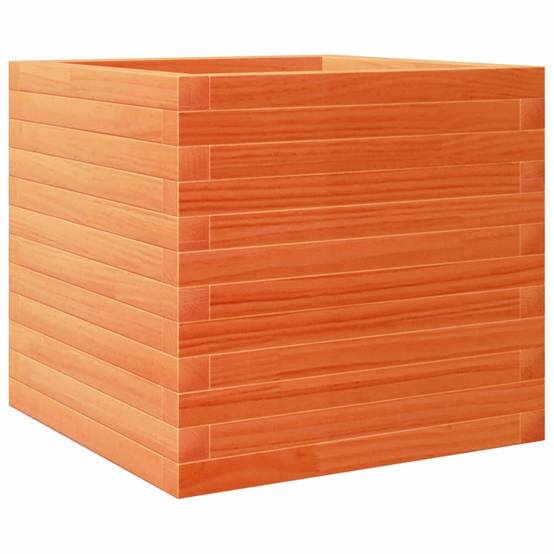 Jardinière bois pin massif cire marron 50 x 50 x 45,5 cm - PANGIVO - Image 7