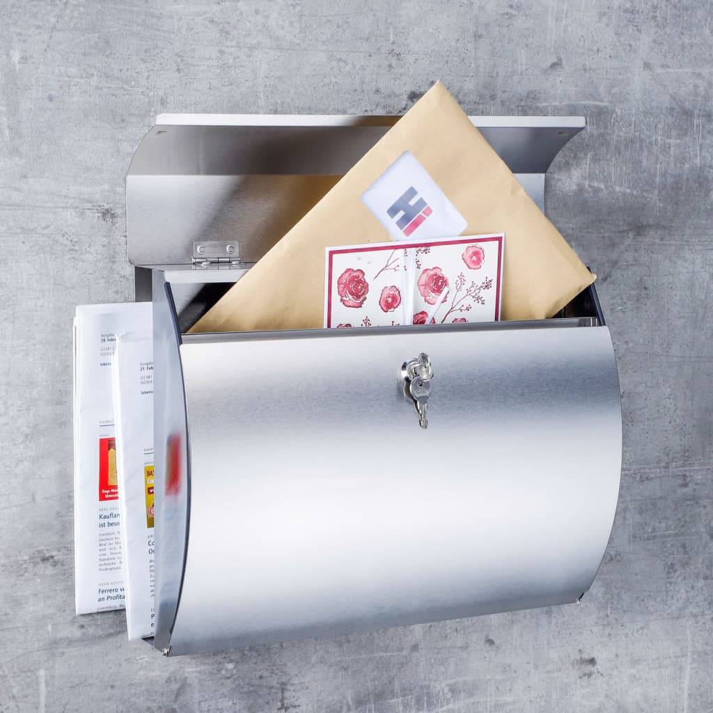 Boîte aux lettres Argent 14 X 38 cm - Prolenta Premium - Image 1