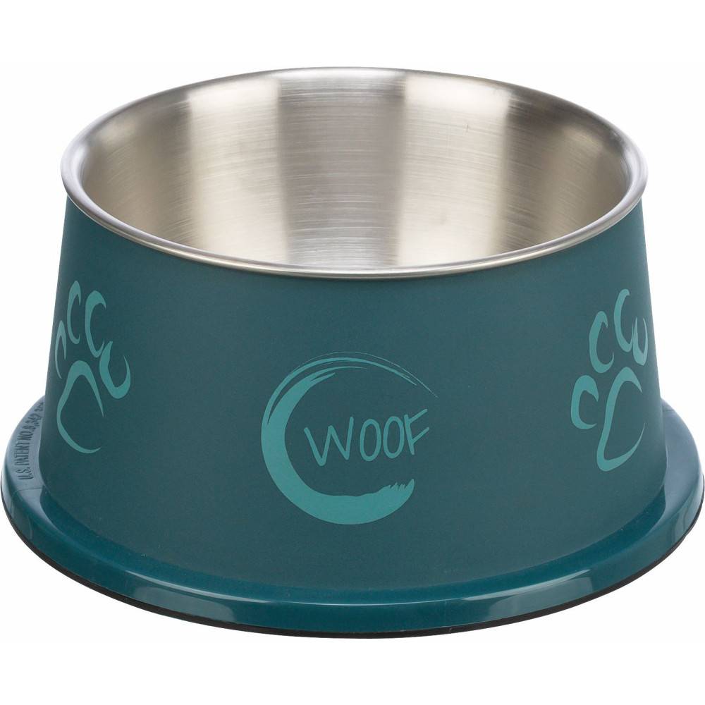 Trixie - Ecuelle 0.9 litre ø 19 cm  acier inox plastique couleur aléatoire pour chiens à longues oreilles, - Image 1
