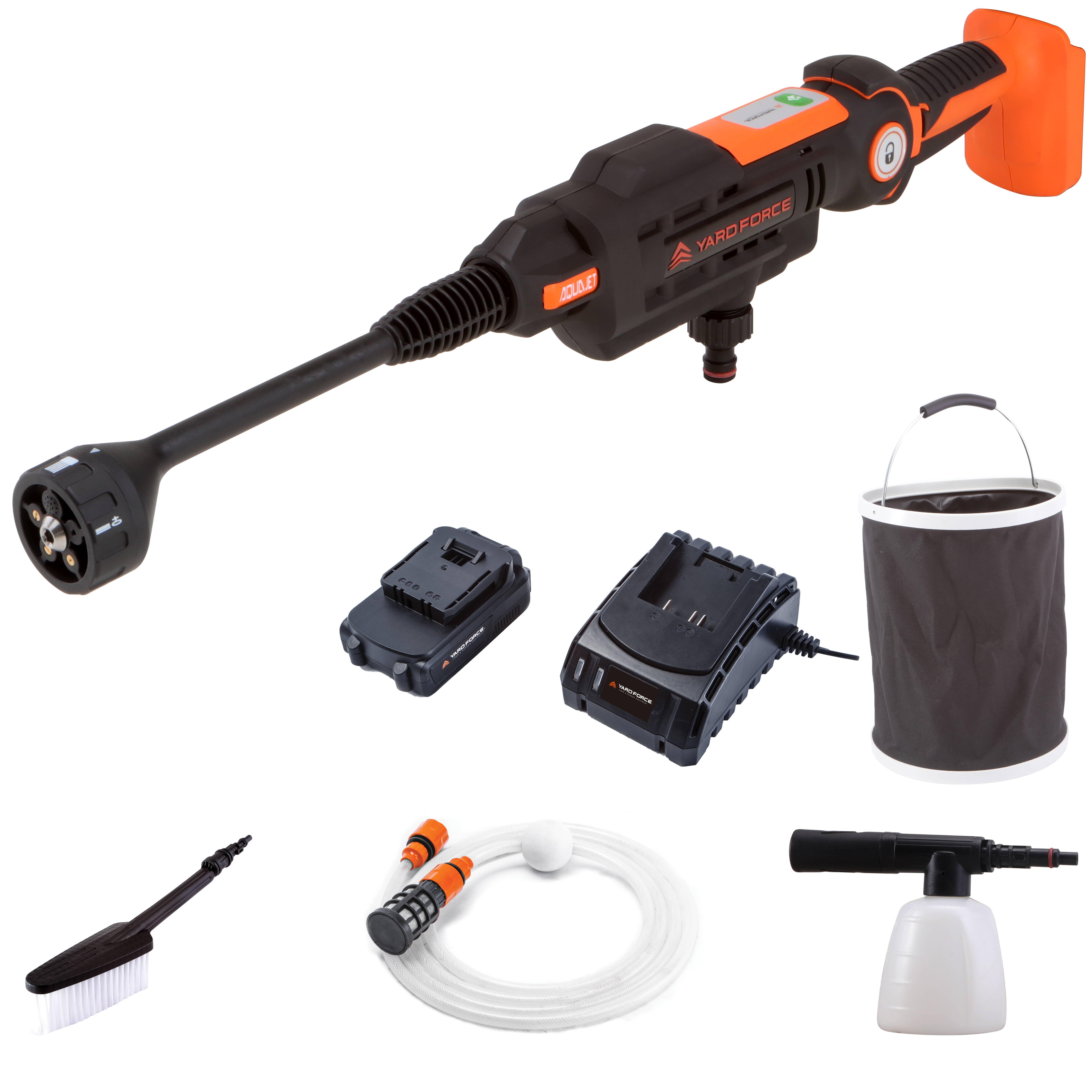 Nettoyeur aquajet 22Bar 20V sans fil avec Batterie Li-Ion 2.5Ah Yard Force LW C02A - Image 2