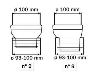 Raccord WC excentré N°8 CETA pour tube Ø100/110 mm - 214-008 - Image 1