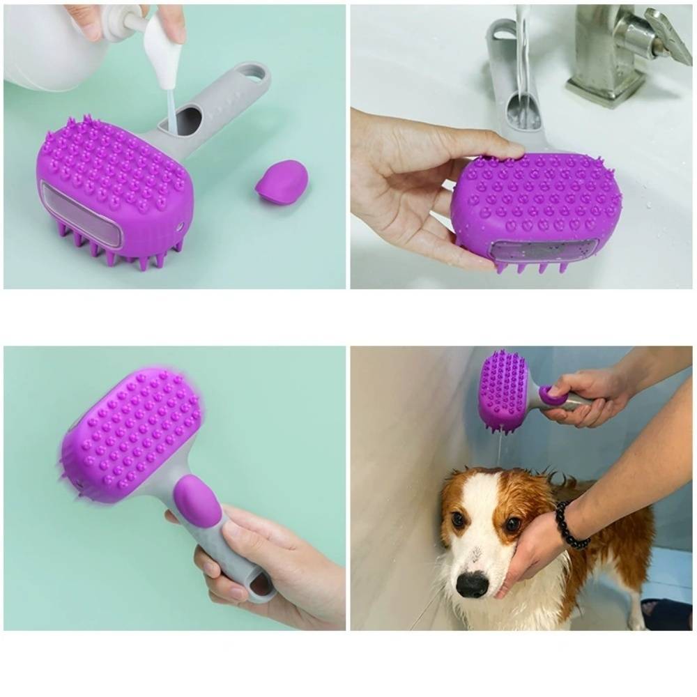 IntiMeg - Brosse de bain en silicone pour chien Violet IntiMeg - Image 3