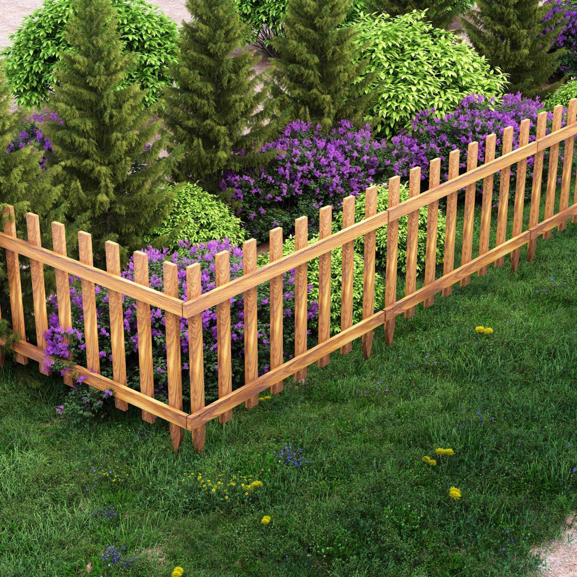 Set de 2 bordures de jardin Bindow en bois 100 x 75 cm [en.casa] - Image 2