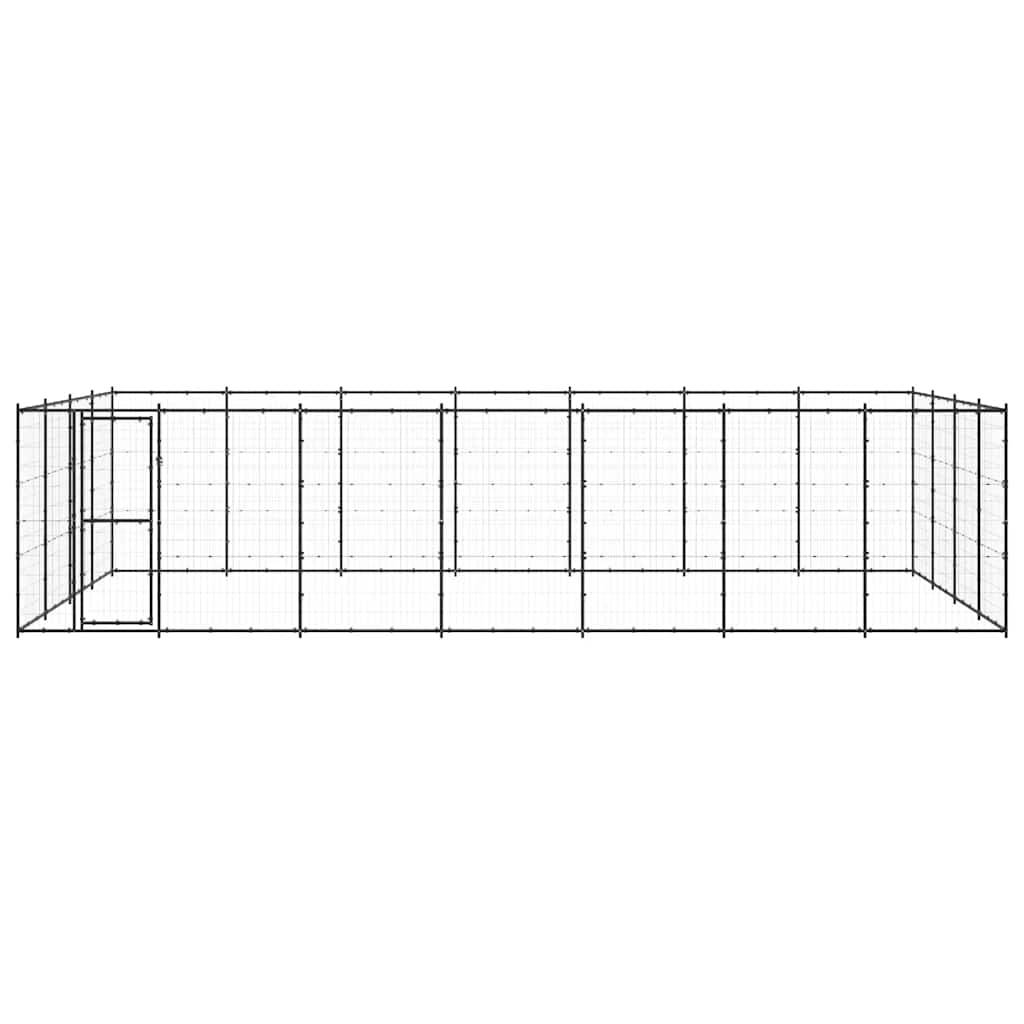 Vidaxl - Chenil d'extérieur pour chiens Acier 33,88 m² vidaXL 3082315 - Image 5