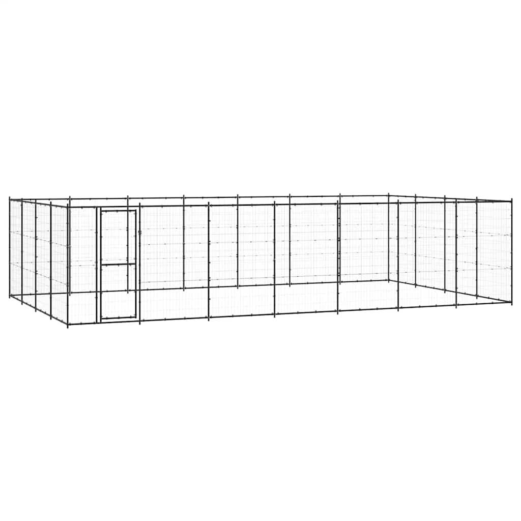Vidaxl - Chenil d'extérieur pour chiens Acier 33,88 m² vidaXL 3082315 - Image 2