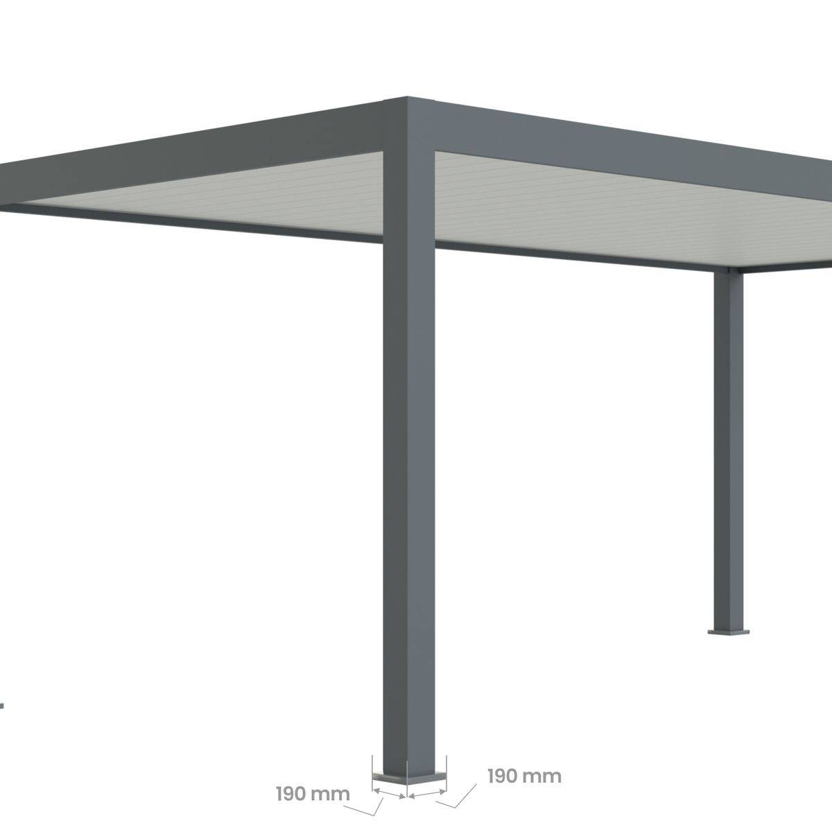 Direct Abris - Carport Aluminium 330 x 563 cm PRESTON - 20 m2 - Hauteur : 255 - 1 Voiture - Abri Voiture Autoportant - Sans Déclaration Travaux - Image 7