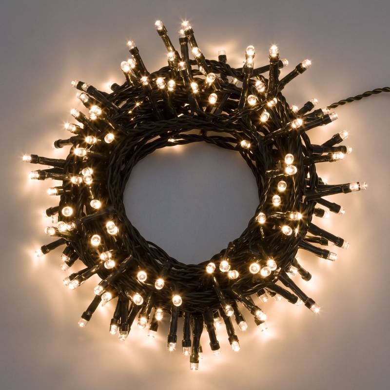 Lotti - Guirlande lumineuse 12,8M 320 LED blanc chaud 8 programmes câble vert 31V IP44 Lotti - Image 8