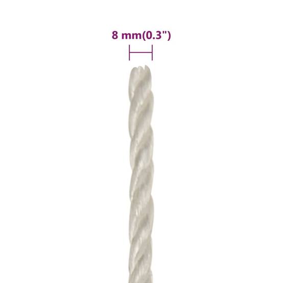 Corde de travail Blanc 8 mm 25 m polypropylène Maison Chic - Image 6
