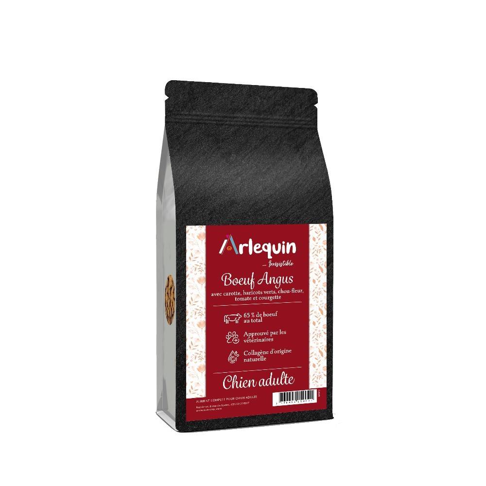 CROQUETTE CHIEN SANS CÉRÉALES ARLEQUIN IRRÉSISTIBLE BOEUF ANGUS (65%) 12 kg - Image 1