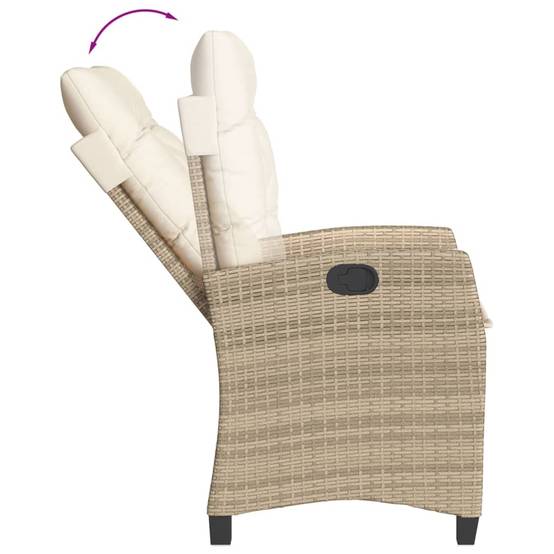 Prolenta Premium - Chaises de jardin rotin beige 57 x 66 x 93 cm - Prolenta premium p381.1 - Image 5