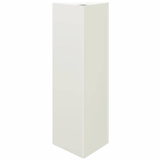 Jardinière triangulaire acier blanc 30 x 26 x 75 cm - PANGIVO - Image 2
