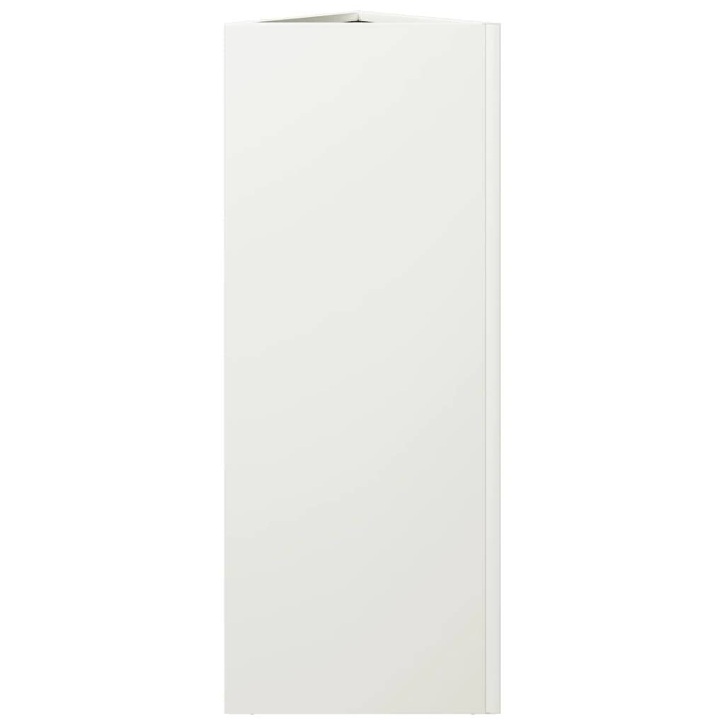 Jardinière triangulaire acier blanc 30 x 26 x 75 cm - PANGIVO - Image 5