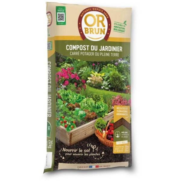 Or Brun - Compost du jardinier - OR BRUN - OBRACOJA20N - 20 L