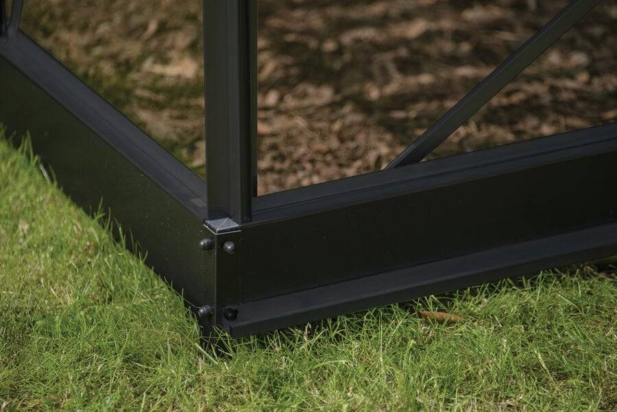 Halls - Serre en verre trempé 13 m² ICON Gardenhouse 8, noir - Halls - Image 4
