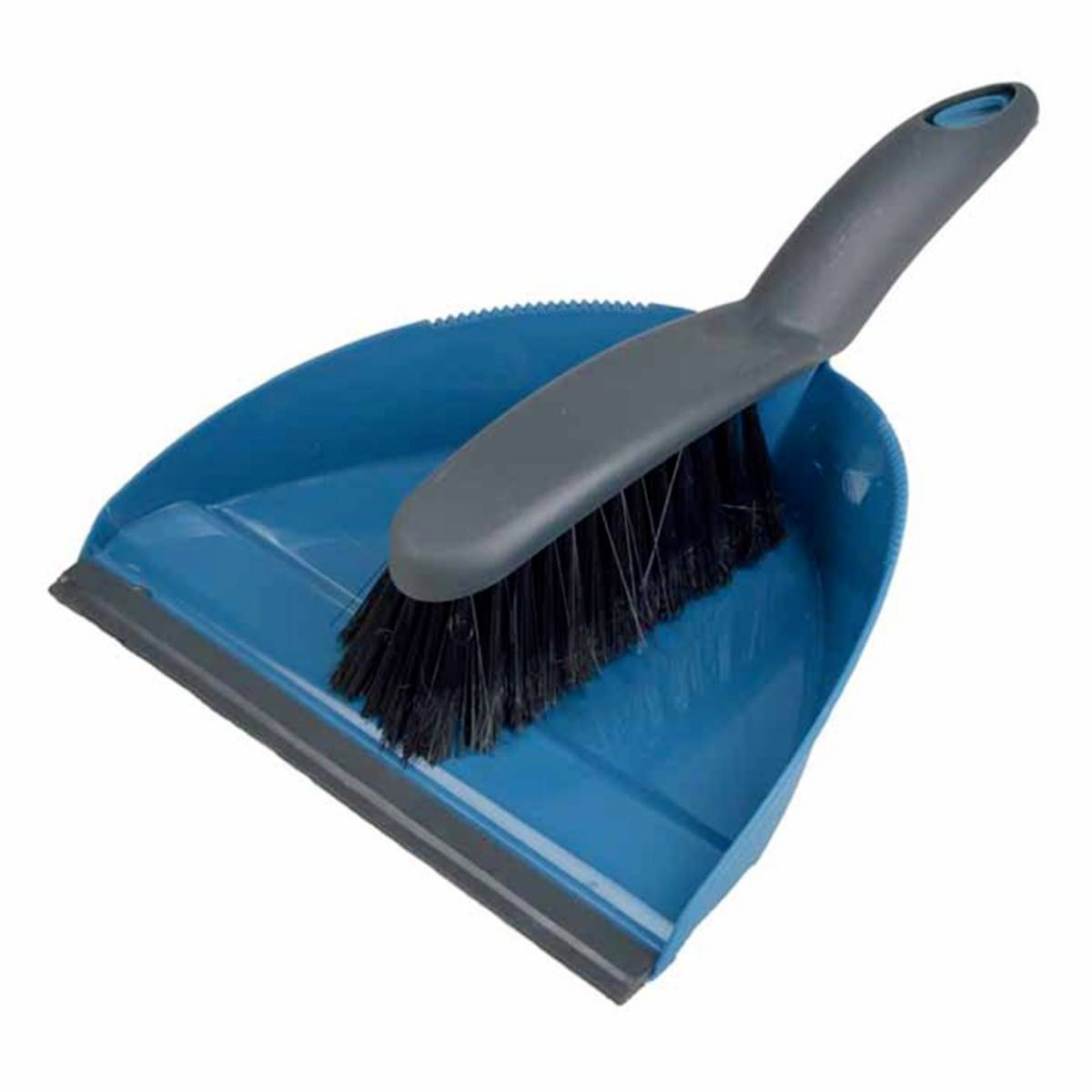 Pelle & Balayette "Rebord" Bleu Paon & Anthracite