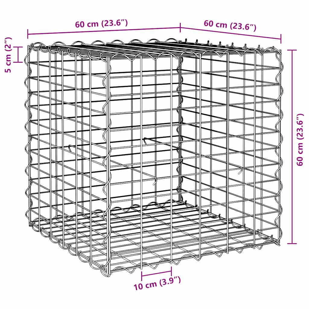 Vidaxl - Lit surélevé cube à gabion Fil d'acier 60x60x60 cm vidaXL 145651 - Image 3