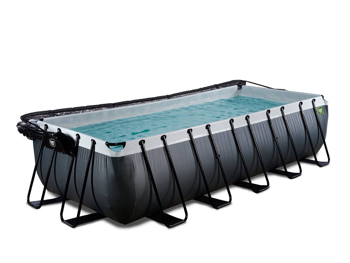 Exit Toys - Piscine tubulaire Black Leather rectangulaire 5,40 x 2,50 x 1,22 m avec dôme - Exit Toys - Image 4
