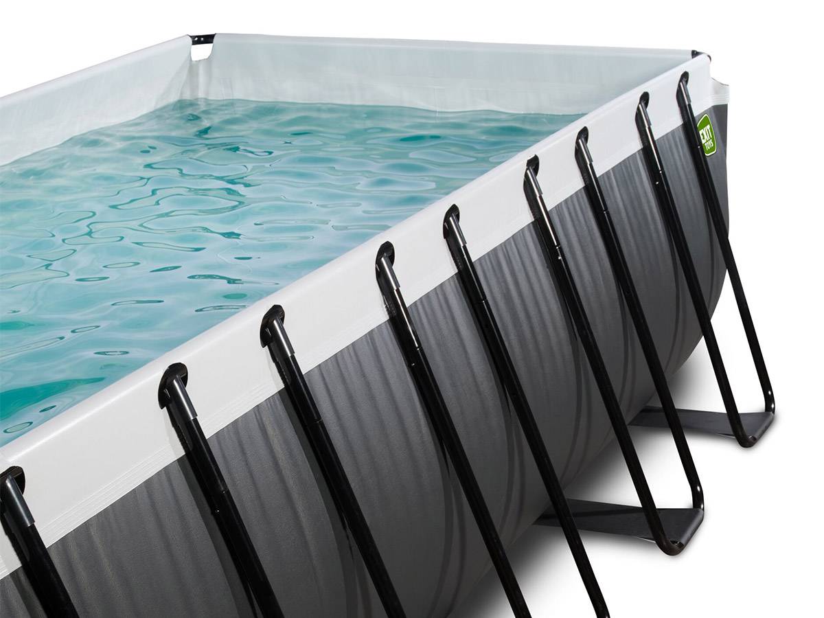 Exit Toys - Piscine tubulaire Black Leather rectangulaire 5,40 x 2,50 x 1,22 m avec dôme - Exit Toys - Image 9