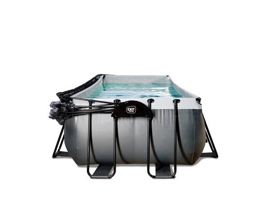 Exit Toys - Piscine tubulaire Black Leather rectangulaire 5,40 x 2,50 x 1,22 m avec dôme - Exit Toys - Image 10