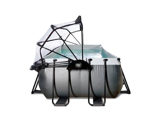 Exit Toys - Piscine tubulaire Black Leather rectangulaire 5,40 x 2,50 x 1,22 m avec dôme - Exit Toys - Image 6