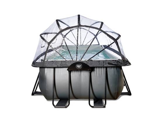 Exit Toys - Piscine tubulaire Black Leather rectangulaire 5,40 x 2,50 x 1,22 m avec dôme - Exit Toys - Image 5