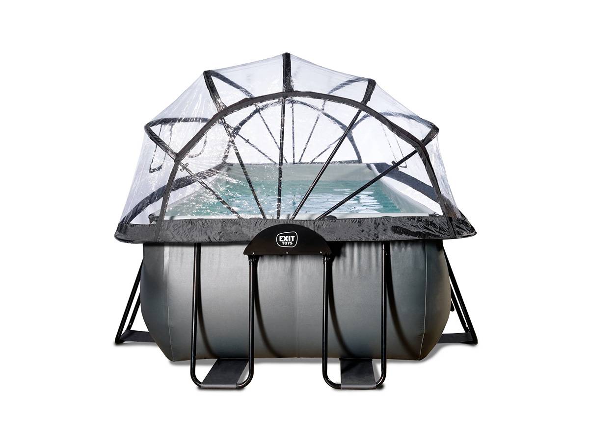 Exit Toys - Piscine tubulaire Black Leather rectangulaire 5,40 x 2,50 x 1,22 m avec dôme - Exit Toys - Image 5