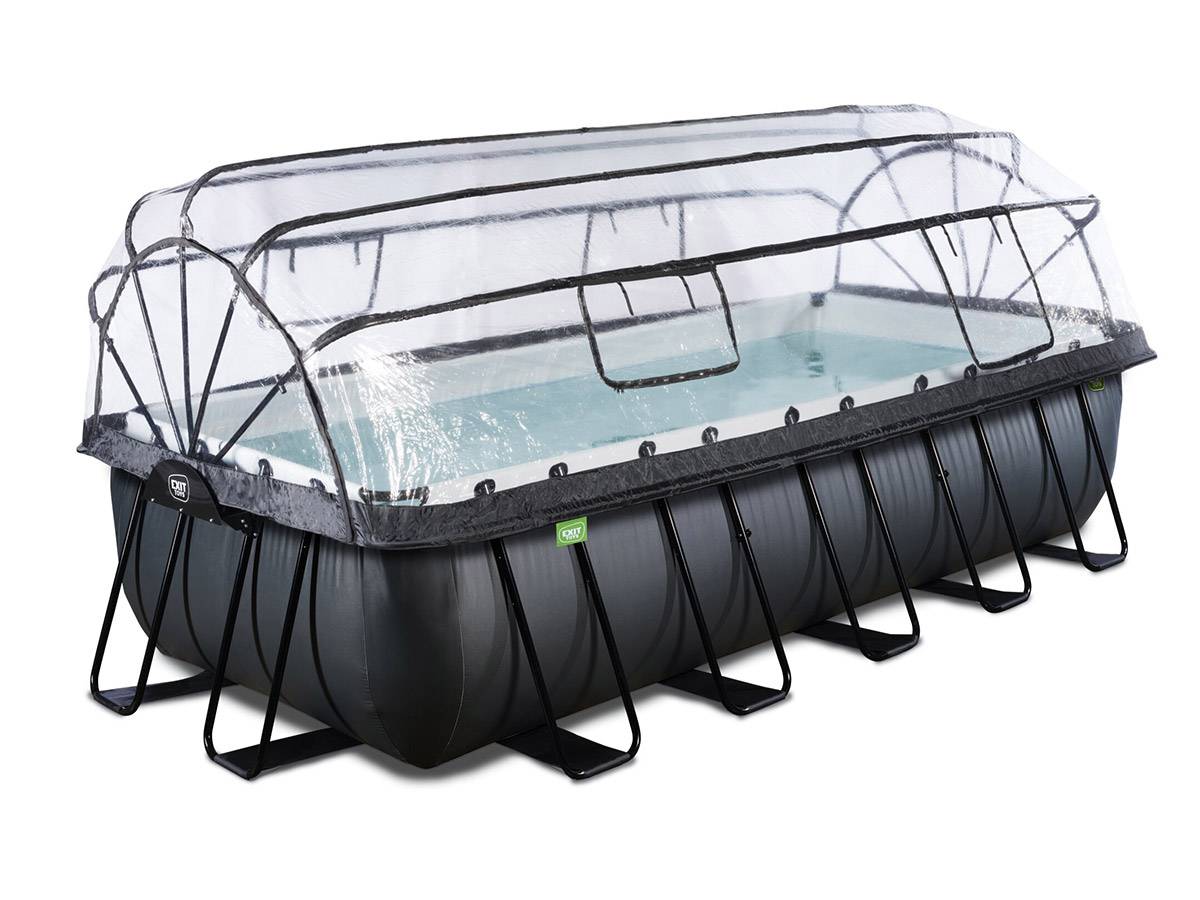 Exit Toys - Piscine tubulaire Black Leather rectangulaire 5,40 x 2,50 x 1,22 m avec dôme - Exit Toys - Image 3