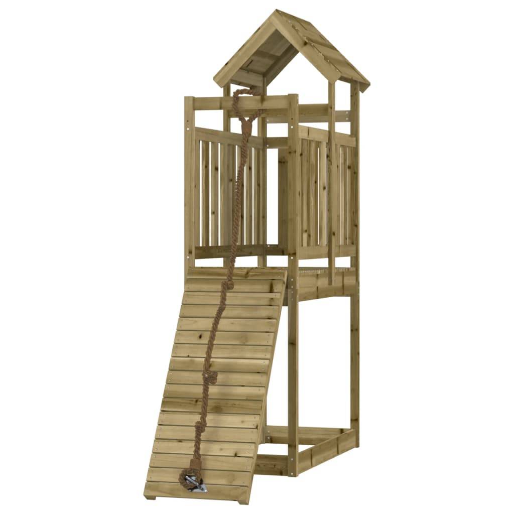 Helloshop26 - Maisonnette de jeu avec mur d'escalade 64 x 175 x 214 cm bois de pin imprégné - Image 1