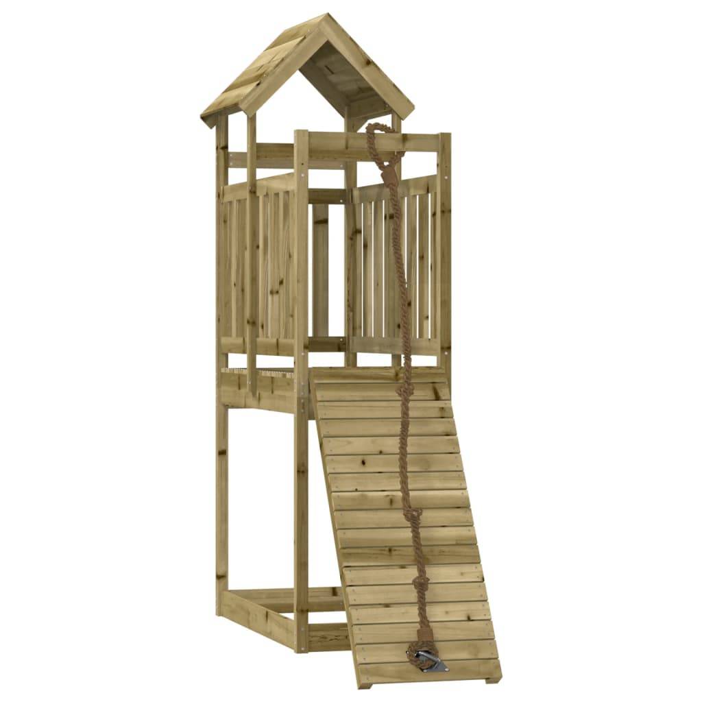 Helloshop26 - Maisonnette de jeu avec mur d'escalade 64 x 175 x 214 cm bois de pin imprégné - Image 2
