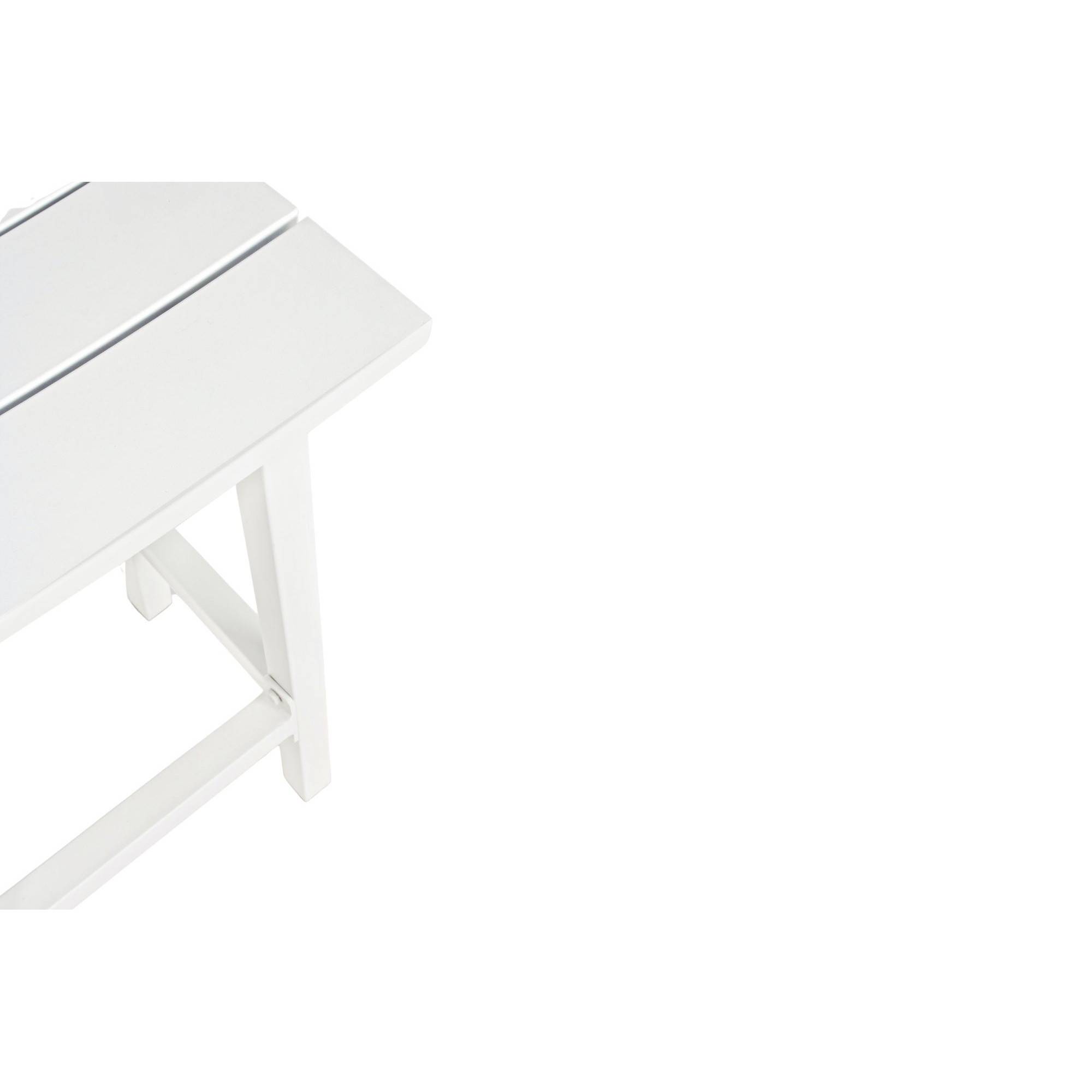 Autre - Tabouret de bar de jardin en métal blanc H71 - BAYONNE - Image 6
