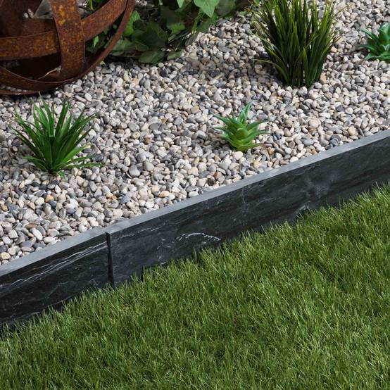 Bordure de jardin Ardoise Noire 100x10x3 cm (à l'unité) - RO'MA NATURE - Image 1