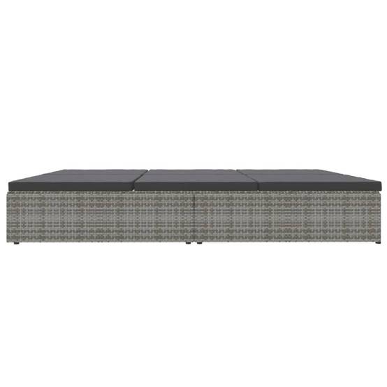 Bain de Soleil Modulable Fonction Canapé Poly Rotin Robuste et Coussins Épais Déhoussables Gris Foncé – ComfortXL Outdoor Living - Image 6