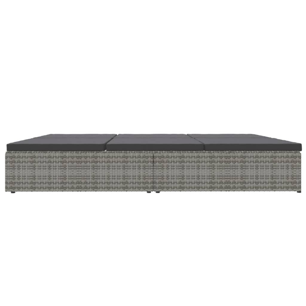 Bain de Soleil Modulable Fonction Canapé Poly Rotin Robuste et Coussins Épais Déhoussables Gris Foncé – ComfortXL Outdoor Living - Image 6