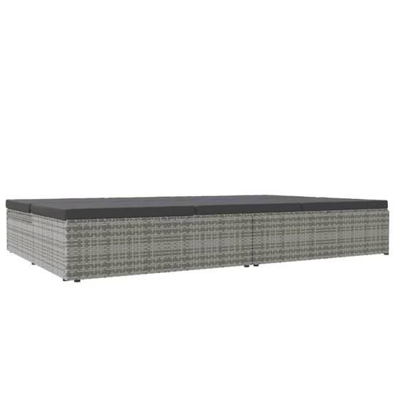 Bain de Soleil Modulable Fonction Canapé Poly Rotin Robuste et Coussins Épais Déhoussables Gris Foncé – ComfortXL Outdoor Living - Image 5