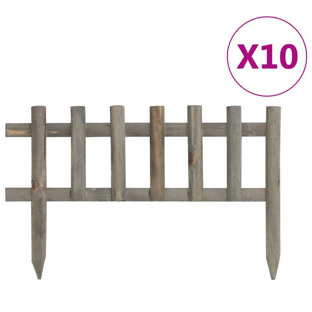 Maison Chic - Bordure de jardin - Limite de jardin - Parterre 10 pcs Bois de sapin 4,4 m MP191 - Image 2