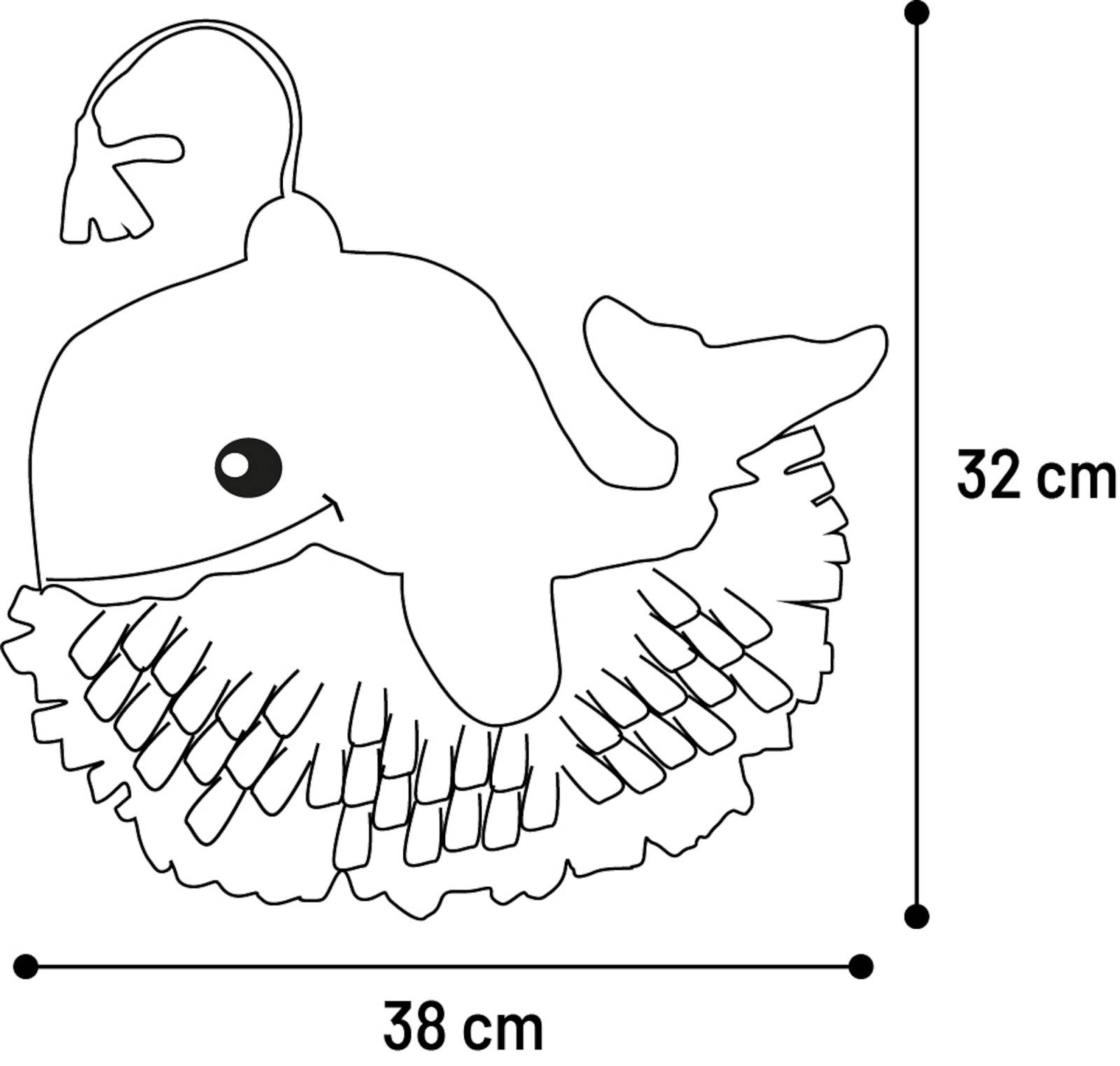 Jeu d'occupation et de fouille Morgane la baleine pour chien 38 cm - Image 3