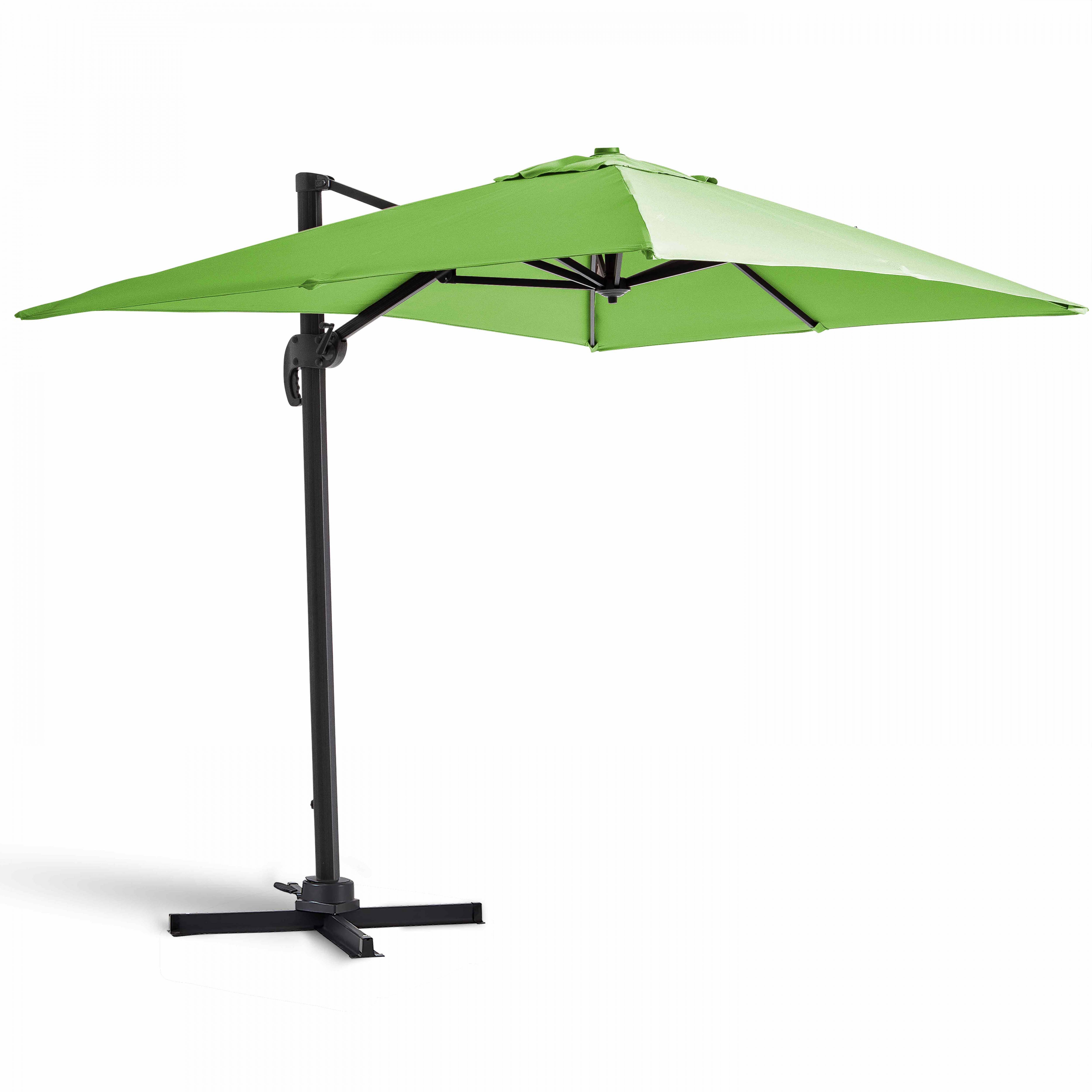 Oviala - Parasol déporté inclinable et rotatif 2x3m en aluminium vert Amalya - Oviala - Image 1