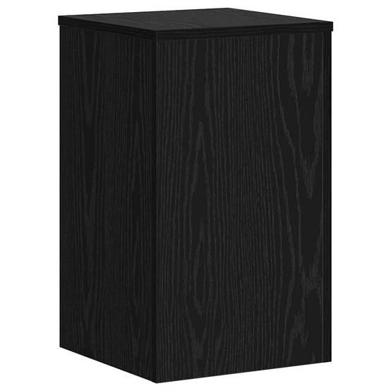 Lot de 2 Présentoirs à Plantes Cubiques Bois Texturé pour Maison et Jardin Chêne Noir 50 cm – ComfortXL Outdoor Living - Image 5